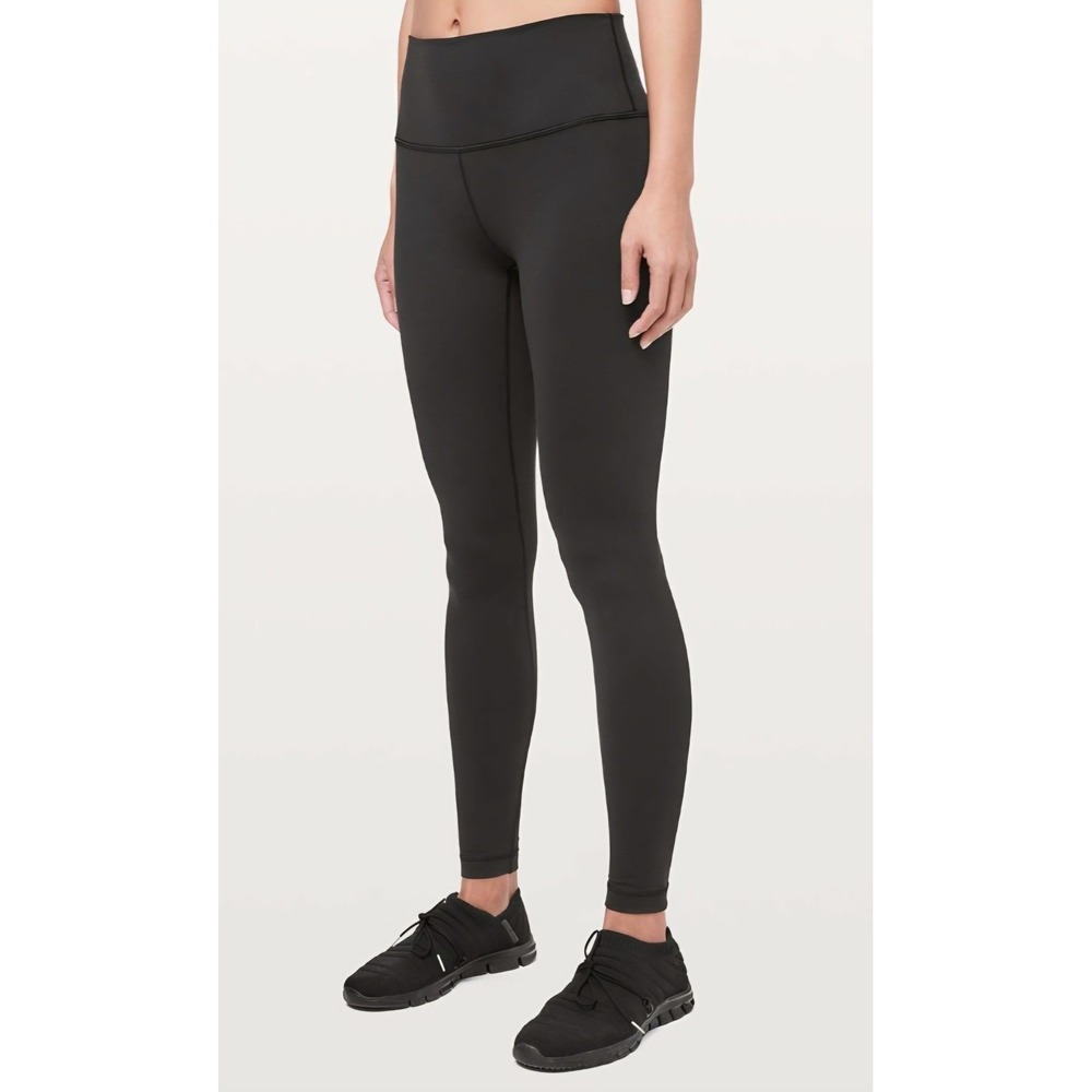 Lululemon Wunder Under High-Rise Tight Black Full-On Luon Yoga Activewear Size 6